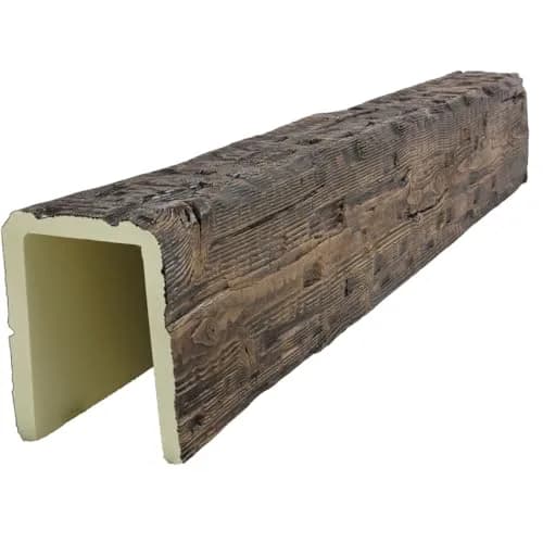 Ekena Millwork 5 1/2"W x 5 1/2"H x 20-ft. L Heritage Faux Wood Ceiling Beam, Kona Brown | Lightweight, Authentic Timber Look thumbnail 3