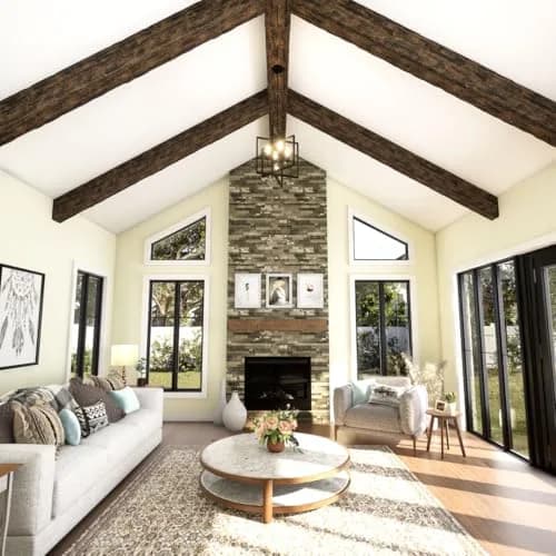 Ekena Millwork 7 1/2"W x 7 1/2"H x 8-ft. L 3-Sided U-Beam Salvaged Timber HeritageTimber Faux Wood Ceiling Beam, Kona Brown | Authentic USA-Style Design thumbnail 8