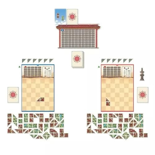 Capstone Games Tangram City Strategy Board Game 1-4 Players | ASTM-Tested Educational Toy thumbnail 3
