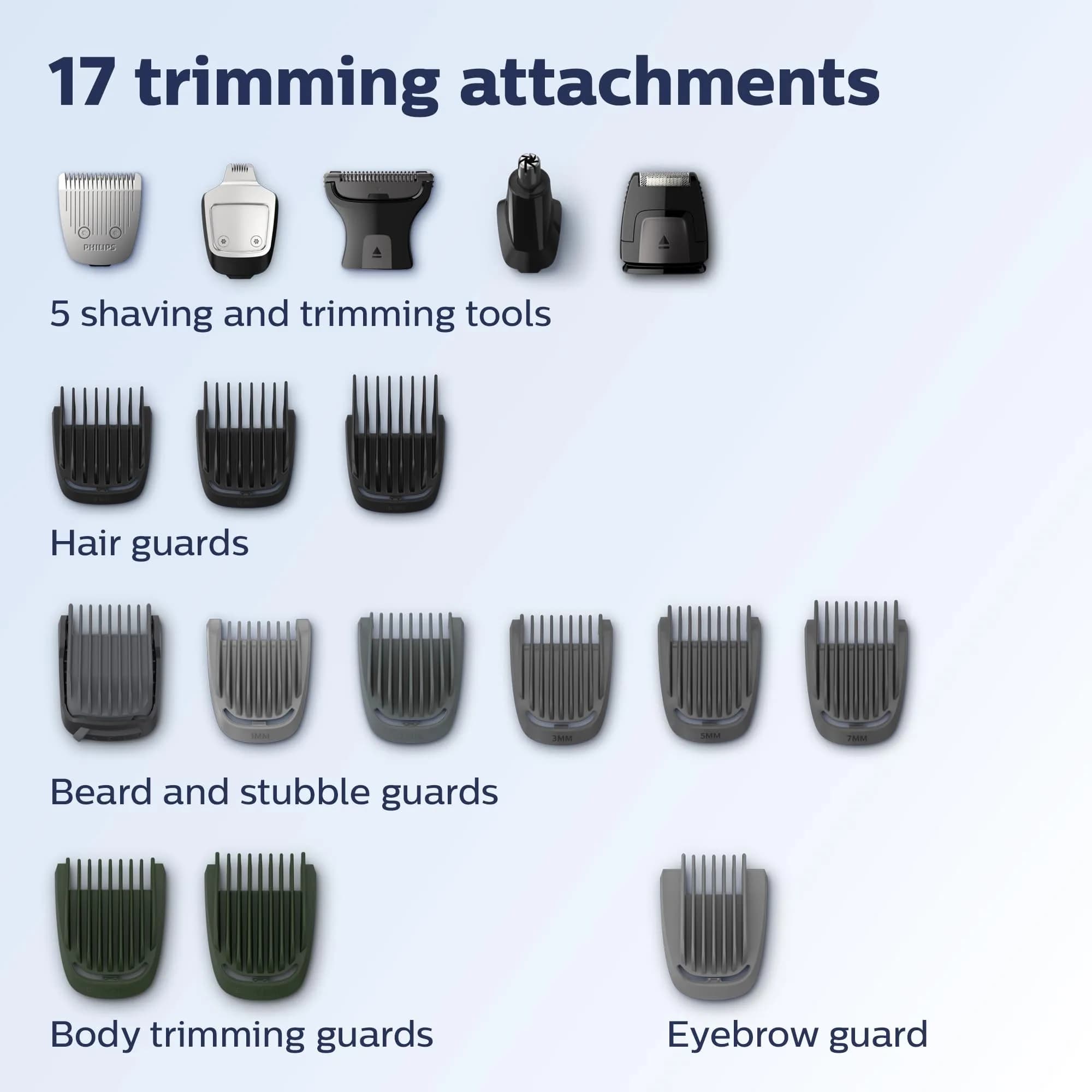 Philips Norelco Multigroom Series 9000 21-Piece Grooming Kit | DualCut Titanium Blades - view 4