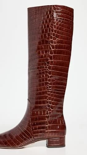 Veronica Beard Cecile High Shaft Boots 7 | Croc Print Leather, Knee-High, Block Heel thumbnail 7