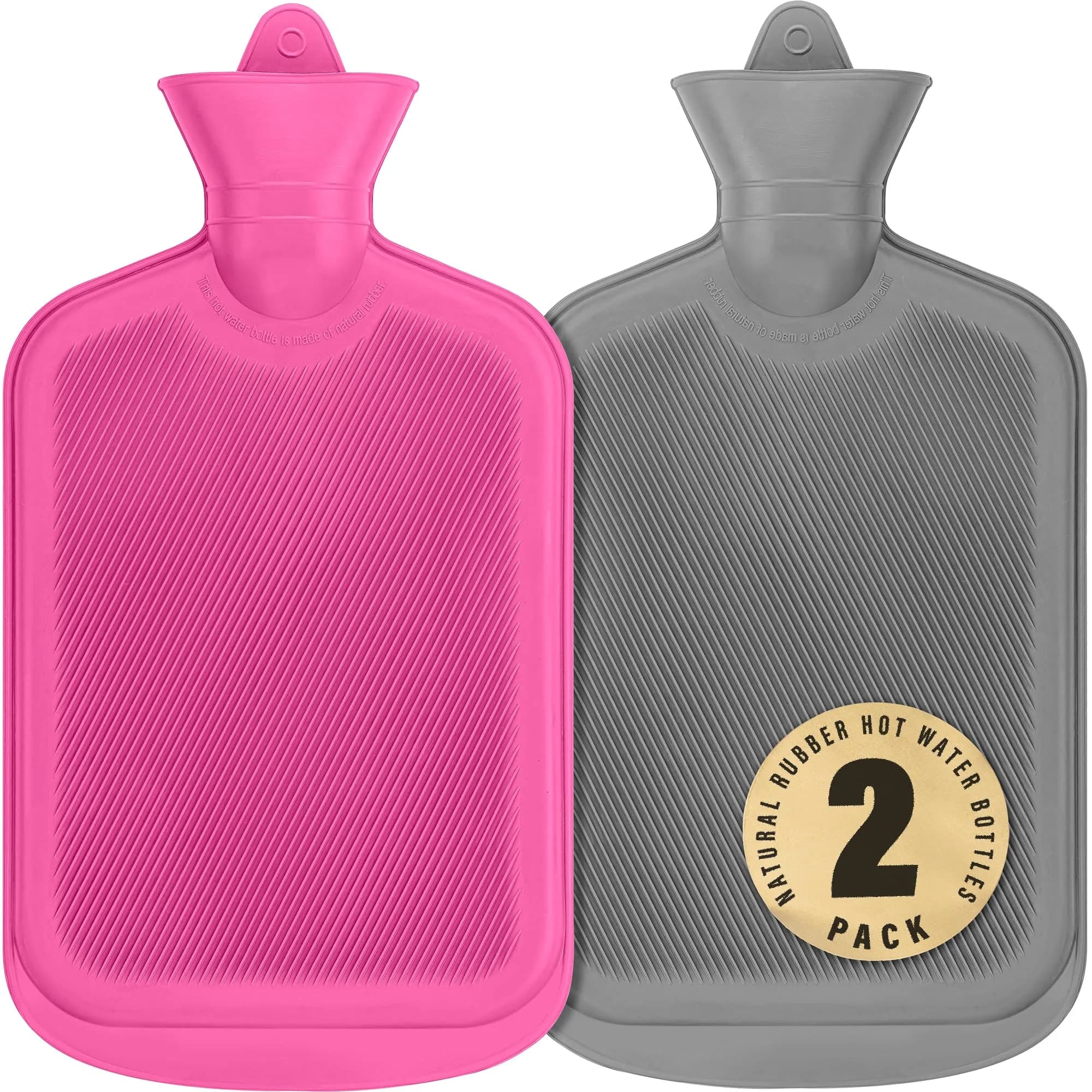 SteadMax 2 Pack Hot Water Bottles 2L | Pain Relief & Heat Therapy (70-120 chars)