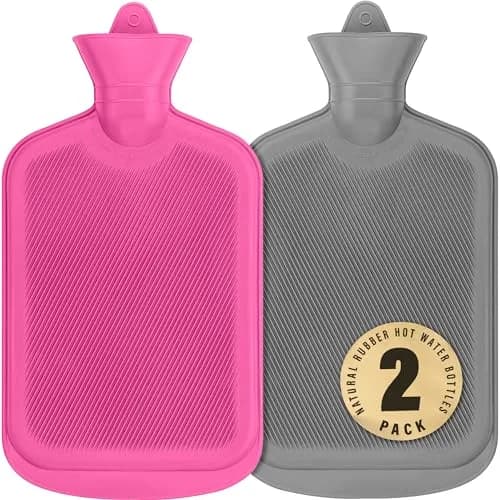 SteadMax 2 Pack Hot Water Bottles 2L | Pain Relief & Heat Therapy (70-120 chars) thumbnail 1