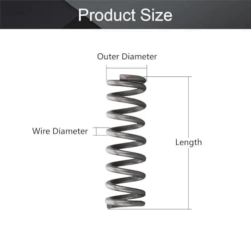 Cilky 304 Stainless Steel Compression Springs 0.5mm x 6mm x 20mm (20-Pack) thumbnail 2