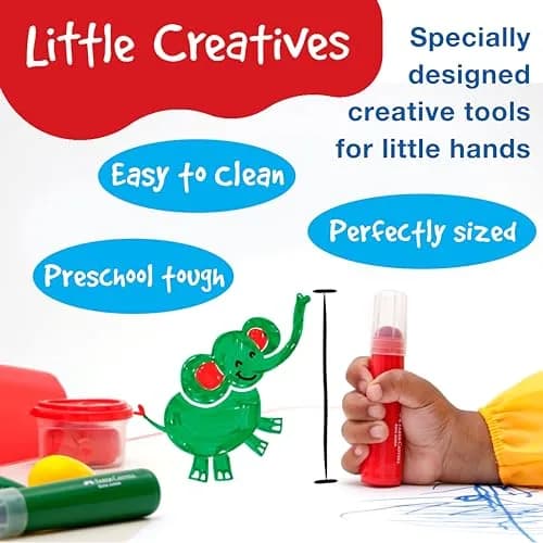 Faber-Castell Little Creatives Extra Jumbo Washable Markers for Kids - 6 Colors (156 g) | Non-Toxic & Teacher-Recommended thumbnail 4