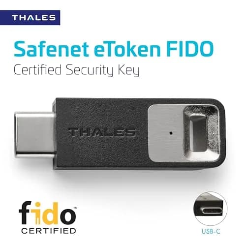 Thales SafeNet eToken FIDO USB-C Security Key | Passwordless Phishing-Resistant Authentication (70-120c) thumbnail 2