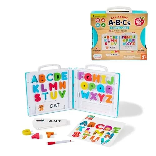 Chuckle & Roar All About ABC’s Travel Case – On-the-Go Alphabet Learning Set with Chunky Foam Letters, Dry-Erase Board, Spelling Cards & Puzzle for Kids 3+ thumbnail 1