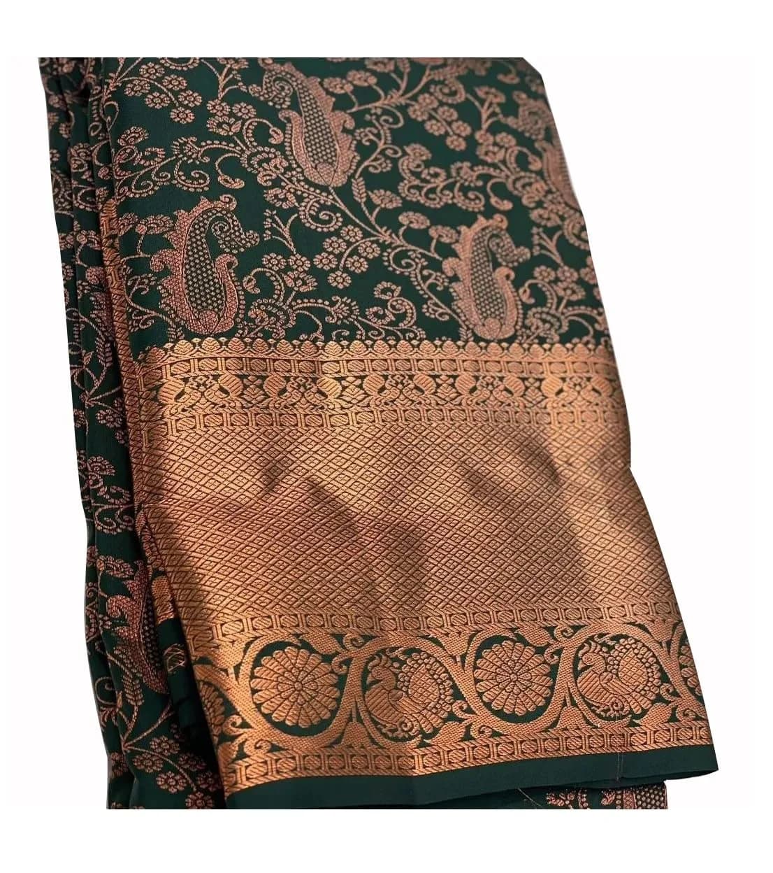 Avantika Fashion Women's Kanjivaram Soft Pure Silk Banarasi Saree With Blouse Piece, Green, 5.3m | Authentic USA Import — Green