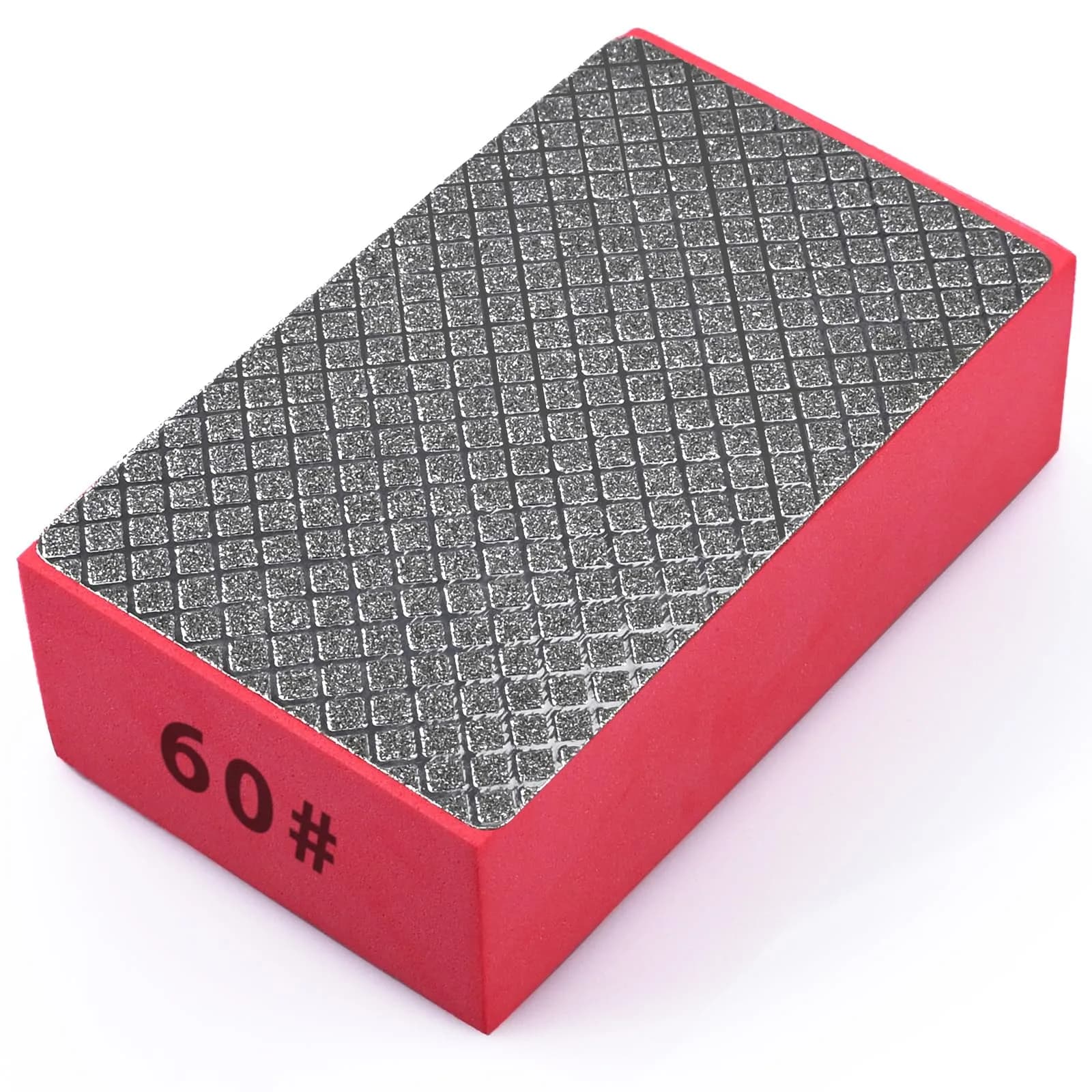 EGOFIX Diamond Hand Polishing Pad 92x57x31mm (3.6"x2.2"x1.2") | 60 Grit for Tile, Glass, Stone - main product image