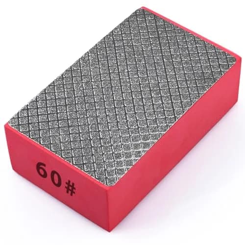 EGOFIX Diamond Hand Polishing Pad 92x57x31mm (3.6"x2.2"x1.2") | 60 Grit for Tile, Glass, Stone thumbnail 1