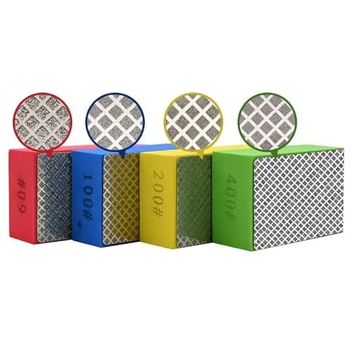 EGOFIX Diamond Hand Polishing Pad 92x57x31mm (3.6"x2.2"x1.2") | 60 Grit for Tile, Glass, Stone thumbnail 3