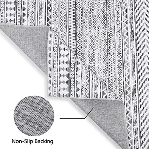 WESTLOOM 9x12 Large Living Room Rug Washable Indoor Non-Slip Grey | Stain & Water Resistant thumbnail 4