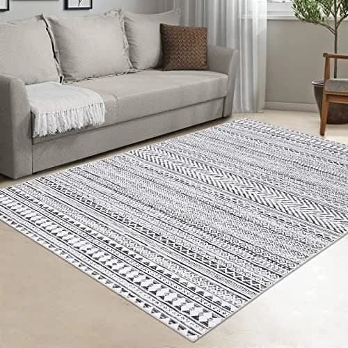WESTLOOM 9x12 Large Living Room Rug Washable Indoor Non-Slip Grey | Stain & Water Resistant thumbnail 7