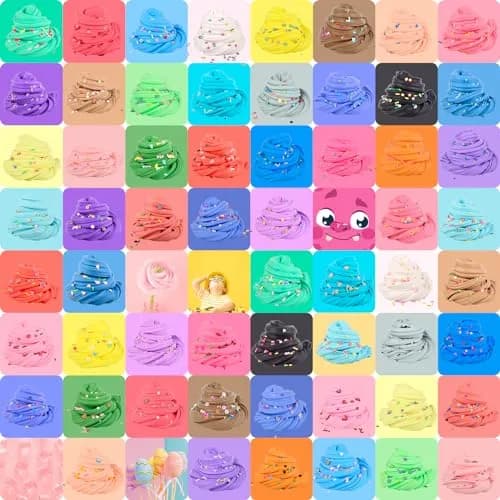 tuupowana 58-Pack Mini Butter Slime Kit | ASTM-Tested Non-Toxic Toy Slime for Kids Ages 6-12 thumbnail 4