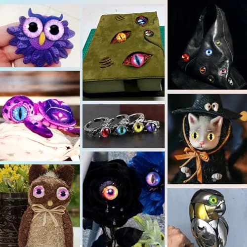 TOAOB 120pcs Glass Dragon Eyes Assorted Sizes | Crafting & Doll Making Supplies thumbnail 6