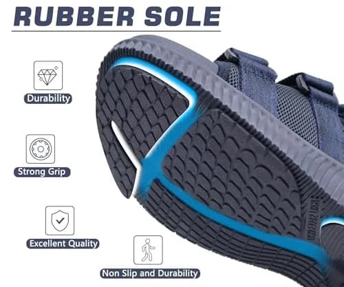 KuaiLu Mens Arch Support Hiking Sandals Orthopedic Athletic Walking Sandles | Open Toe Summer Sport Comfort thumbnail 8