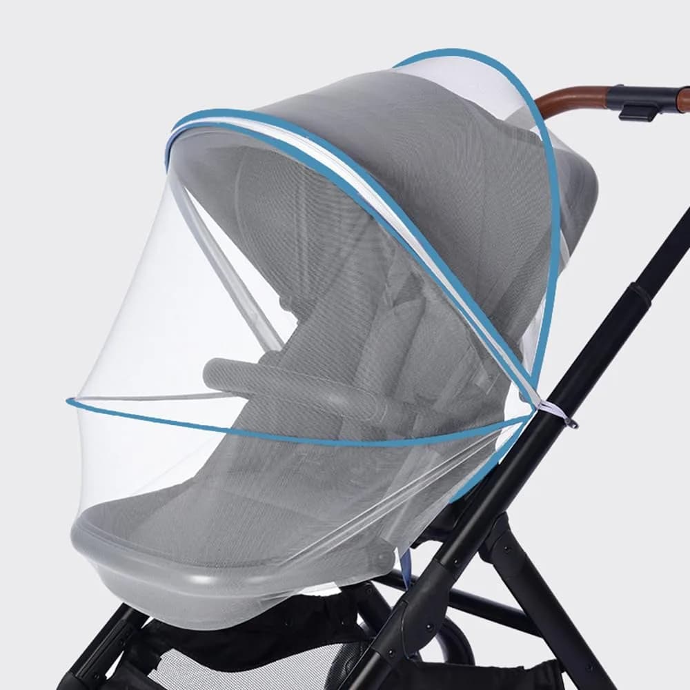 WVMKOR Black Mosquito Net for Baby Stroller & Pram | Universal Fit 43-100cm Frame Width - main product image