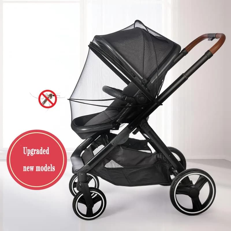 WVMKOR Black Mosquito Net for Baby Stroller & Pram | Universal Fit 43-100cm Frame Width - view 6