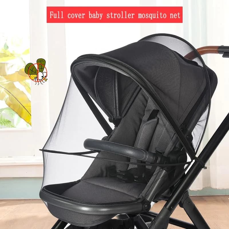 WVMKOR Black Mosquito Net for Baby Stroller & Pram | Universal Fit 43-100cm Frame Width - view 4