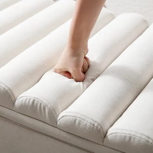 Kmax Storage Bench Linen Entryway Ottoman 45.25" x 17.75" x 18" | Modern Design, 300lbs Capacity thumbnail 8