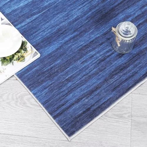 WESTLOOM 2x6 Runner Rug Modern Ombre Blue | Washable Non-Shedding Hallway Carpet thumbnail 4