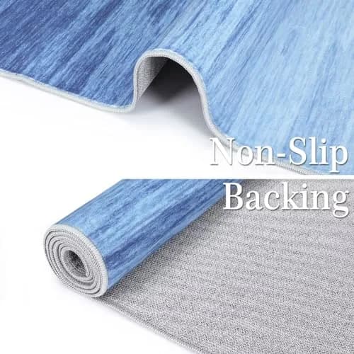 WESTLOOM 2x6 Runner Rug Modern Ombre Blue | Washable Non-Shedding Hallway Carpet thumbnail 5