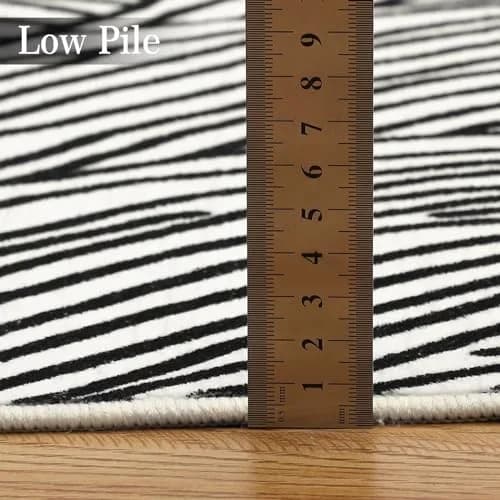 WESTLOOM Modern Area Rug 4x6 | Washable, Minimalist Lines, Soft, Non Slip, Low Pile Floor Carpet for Living Room & Bedroom Beige thumbnail 5