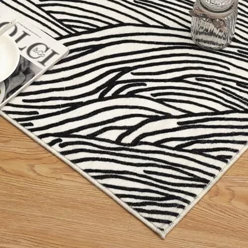 WESTLOOM Modern Area Rug 4x6 | Washable, Minimalist Lines, Soft, Non Slip, Low Pile Floor Carpet for Living Room & Bedroom Beige thumbnail 7