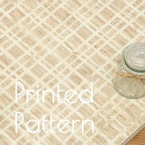WESTLOOM Checkered Indoor Farmhouse Area Rug 5x7 | Washable Non Slip Minimalist Yellow thumbnail 5