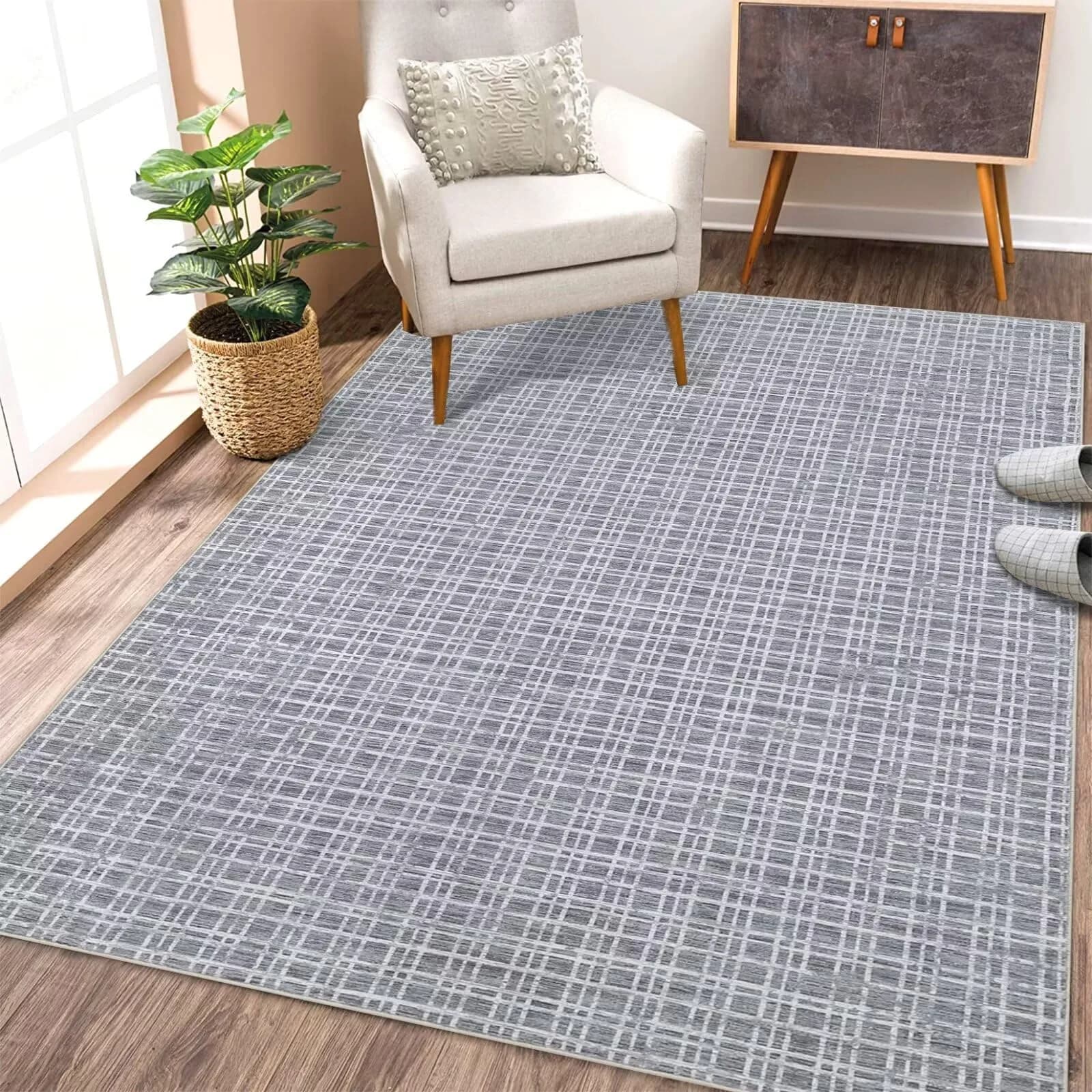 WESTLOOM 9x12 Area Rug | Machine Washable Non Slip Indoor Farmhouse Rug (9' x 12')