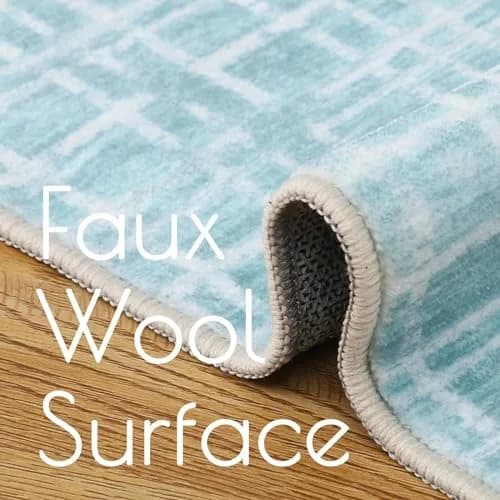 WESTLOOM Area Rug 8x10 Mint | Modern Lines Washable Non Slip Non-Shedding thumbnail 4