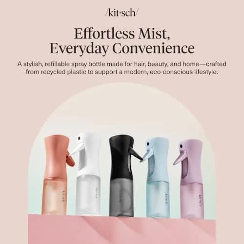 Kitsch Continuous Spray Bottle for Hair – Black, 150ml (5.1 oz) | Ultra-Fine Mist for Effortless Styling thumbnail 8