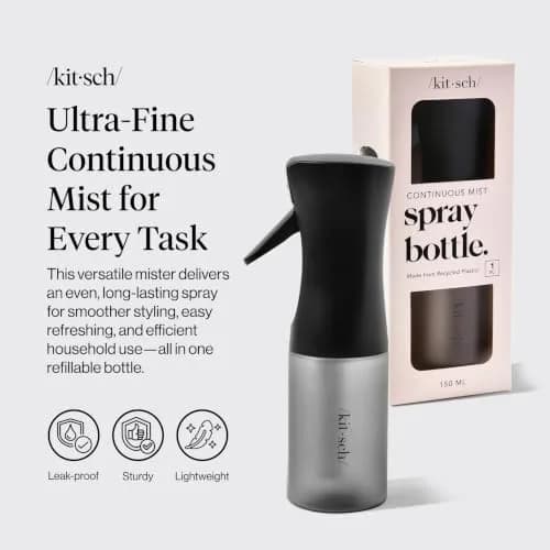 Kitsch Continuous Spray Bottle for Hair – Black, 150ml (5.1 oz) | Ultra-Fine Mist for Effortless Styling thumbnail 2