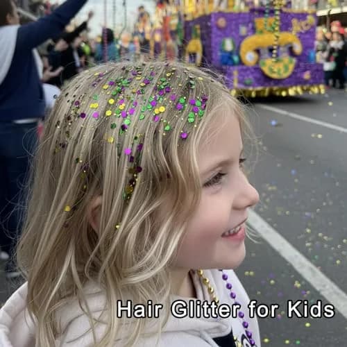 MEICOLY Mardi Gras Brazil Face Glitter Gel, Holographic Body Glitter 50ml (1.9 Fl Oz) | Self-Adhesive Sparkle for Festivals thumbnail 3