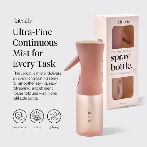 Kitsch Continuous Spray Bottle for Hair – Terracotta, 150ml (5.1 oz) | Ultra-Fine Mist for Styling & Refreshes Curls thumbnail 2
