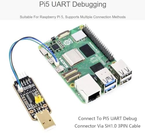 Wonrabai USB to UART Debugger Module for Raspberry Pi 5 | Multi-System UART Connection thumbnail 4