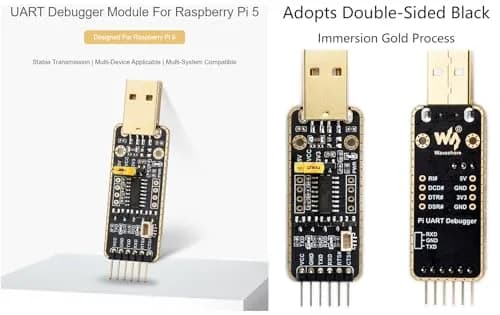 Wonrabai USB to UART Debugger Module for Raspberry Pi 5 | Multi-System UART Connection thumbnail 2