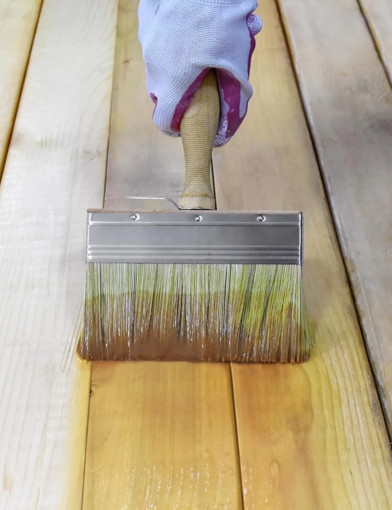 ROLLINGDOG Deck Stain Brush Set 70mm, 120mm, 150mm (2.7", 4.5", 6") | 3-Piece Set for Walls, Decks, and Furniture - view 5