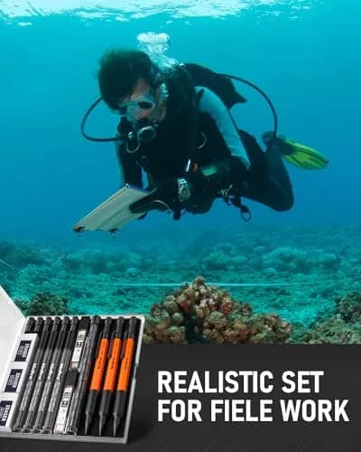 Nicpro 1.3mm Mechanical Pencils Set (3 Pack, Orange) | 3 Pencils, 66 Lead Refills, 3 Erasers thumbnail 7