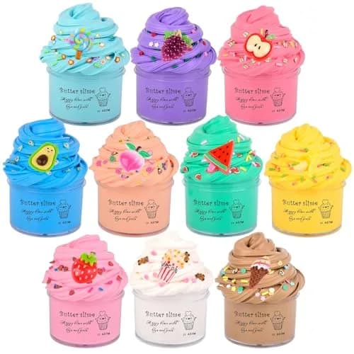 tuupowana Premium Scented Butter Slime 10 Pack Kit | 450ml (15.2 Fl Oz) Total | Non-Toxic & Safe for Kids thumbnail 1