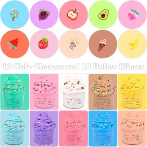 tuupowana Premium Scented Butter Slime 10 Pack Kit | 450ml (15.2 Fl Oz) Total | Non-Toxic & Safe for Kids thumbnail 2