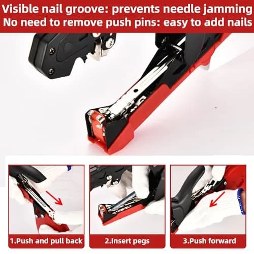 SUCA Plant Tying Machine with 20 Rolls Tape | Lightweight Aluminum Tool for Vine & Branch Tying (Red) thumbnail 5