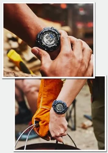 PRO TREK PRG-340SC-2JF Solar Wristwatch | Eco-Friendly Biomass Plastic, 51.7mm Dial, Navy thumbnail 3