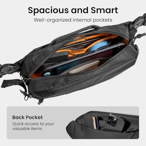 tomtoc 5.5L X-Pac Sling Crossbody Bag for Nintendo Switch 2/ROG Xbox Ally X | Waterproof Urban Travel Companion thumbnail 4