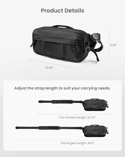 tomtoc 5.5L X-Pac Sling Crossbody Bag for Nintendo Switch 2/ROG Xbox Ally X | Waterproof Urban Travel Companion thumbnail 8