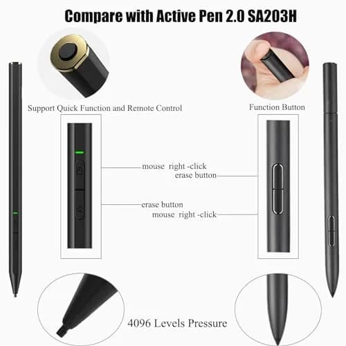 Mingxiong Active Pen 2.0 (C582S) with Bluetooth & MPP 2.0 Technology | 4096 Pressure Levels, 70-Hour Battery Life thumbnail 3