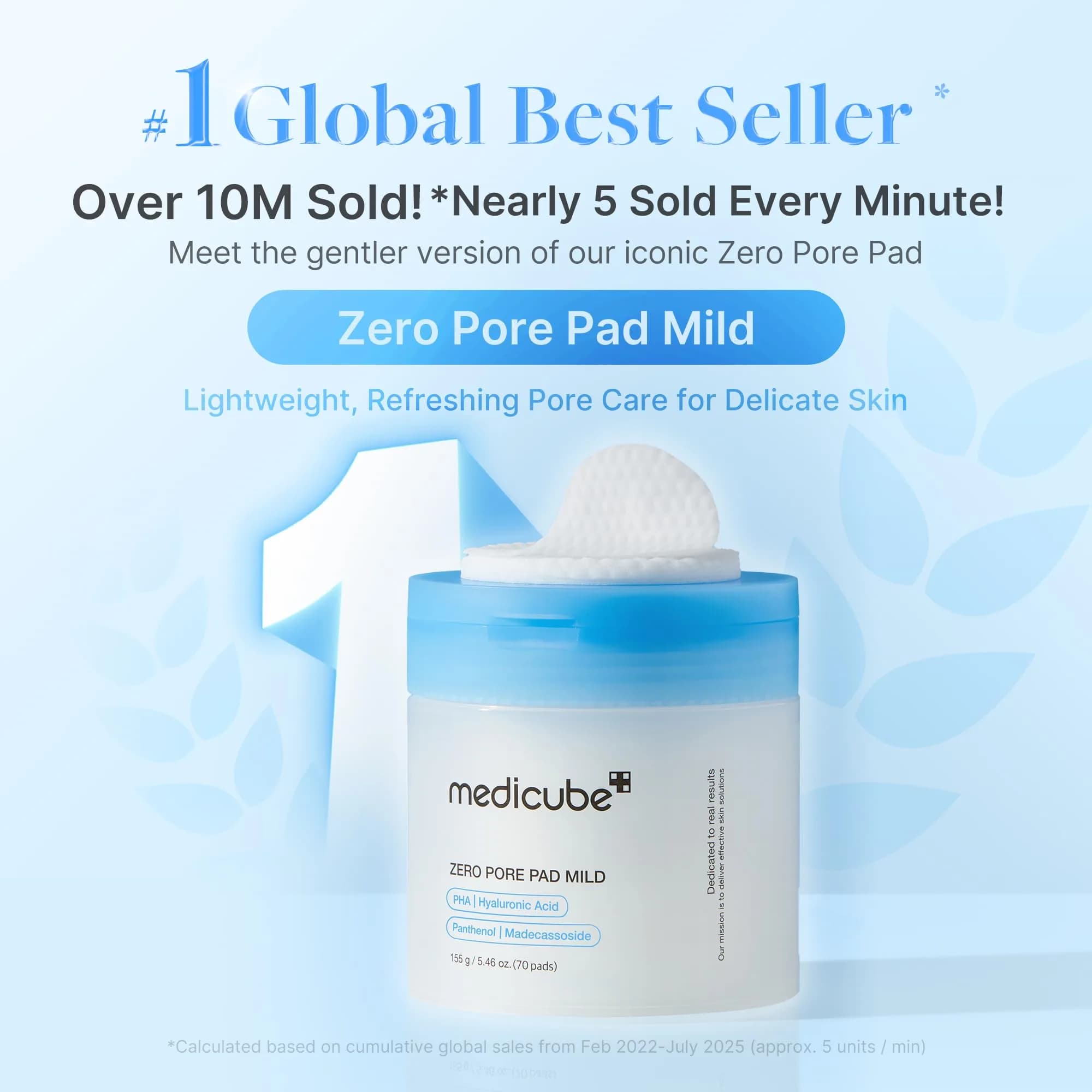 medicube Zero Pore Pads Mild 2.0 Toner Pads 70 Count (Pack of 1) | Gentle Exfoliation for Pores & Blackheads - view 2
