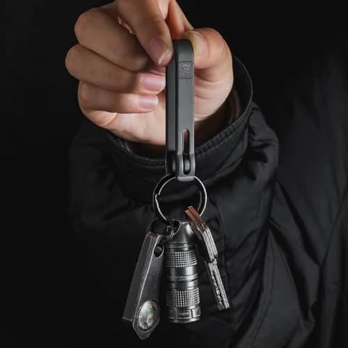 FEGVE Titanium Key Belt Clip | Carabiner Keychain Belt Holder, Rustproof & Secure Lock thumbnail 5