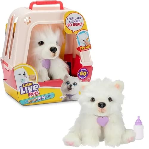Little Live Pets My Really Real Puppy Luna the Samoyed Interactive Plush | 60 Sounds & Reactions, Weighted Paws, Movable Eyes thumbnail 1