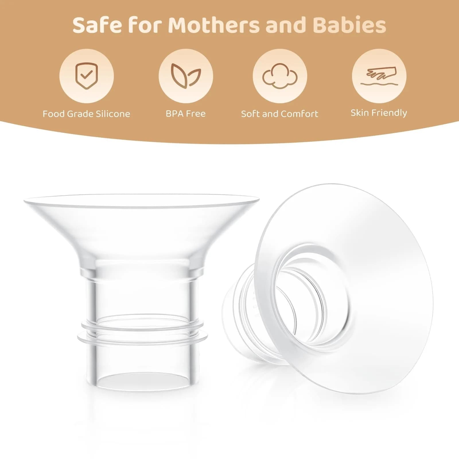 Suniceme 15mm Flange Inserts for 24mm Shields | Reduce Nipple Tunnel to 15mm - view 5